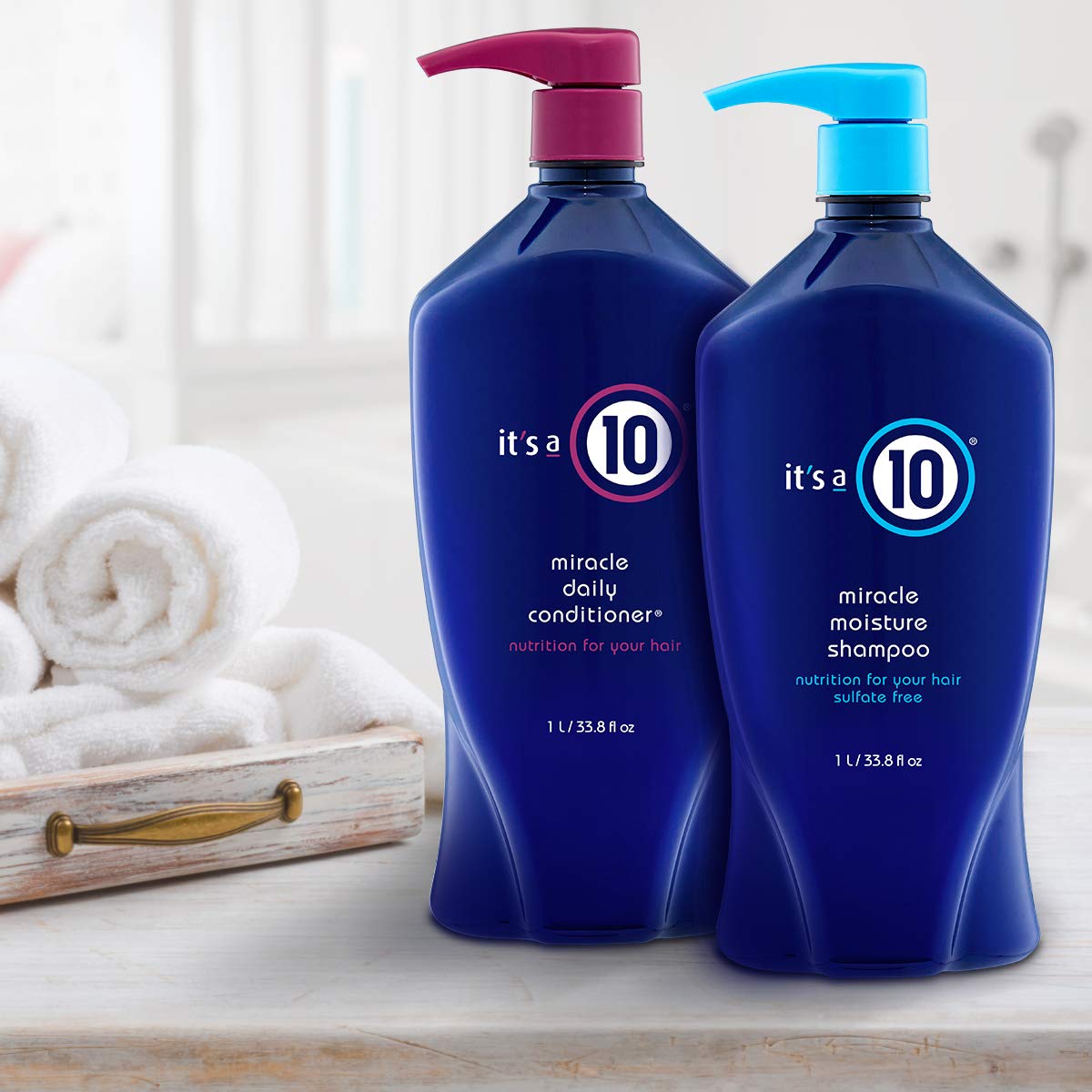 It's a 10 bottles arranged in shower setting showing ease of daily use
