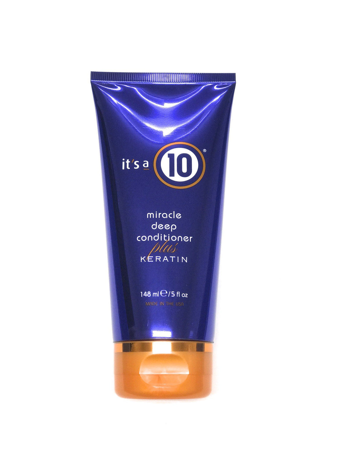 It's A 10 front packaging showing bottle and clear label, highlighting professional results