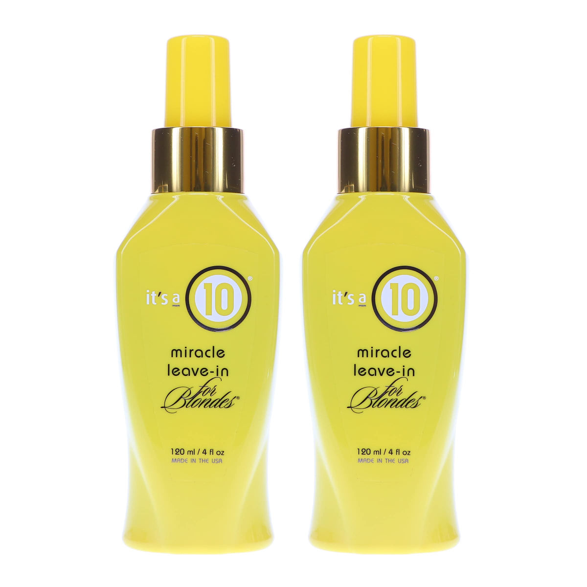its a 10 front packaging showing bottle and label improving blonde tone