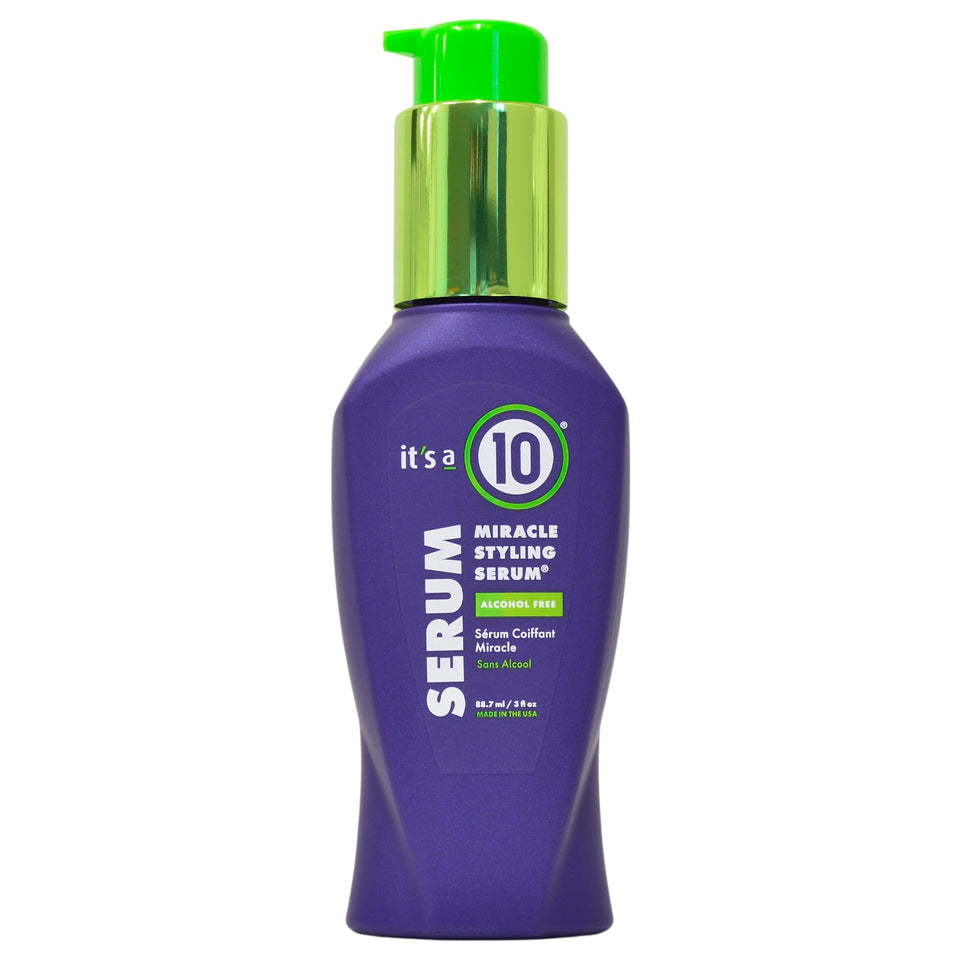 It's A 10 front bottle shot showing brand and compact 3 oz size, polished presentation