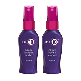 It's a 10 front packaging showing two 2 fl oz bottles for travel convenience and multi-benefit care