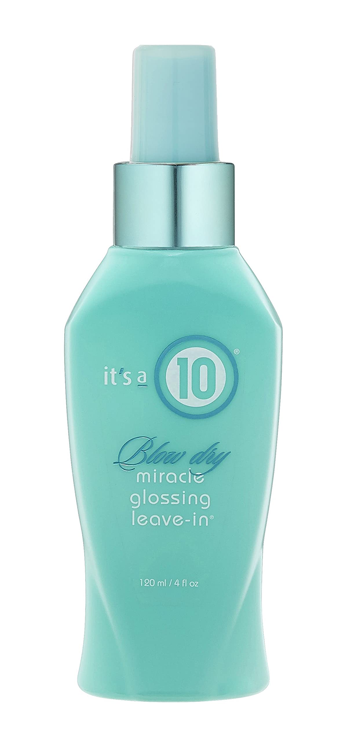 It's a 10 front bottle shot showing 4 oz glossing leave-in for quick shine