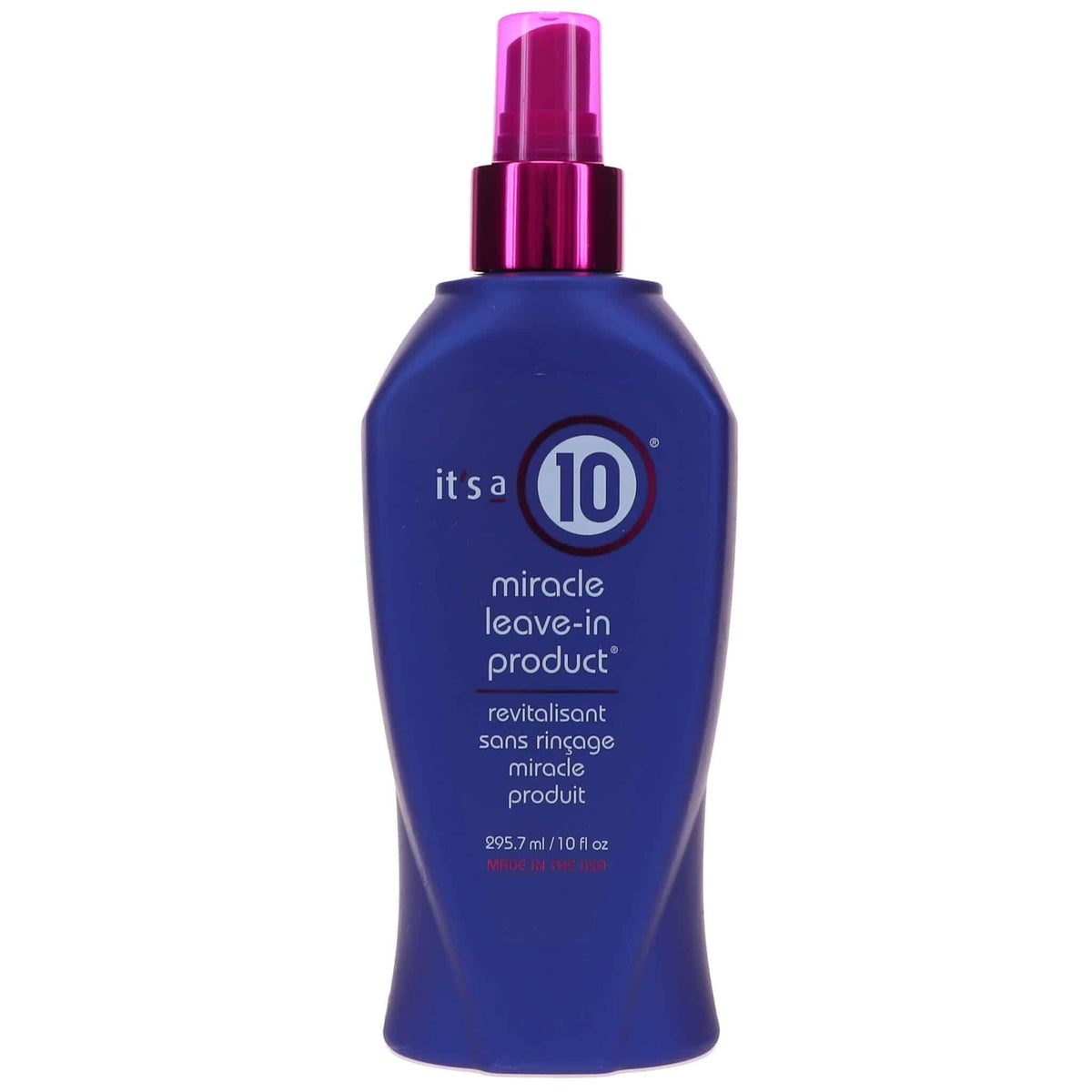 It's a 10 Haircare front bottle showing label and benefits