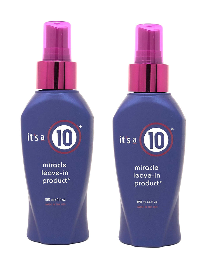 It's a 10 Haircare front packaging showing two 4 fl oz bottles and product benefits