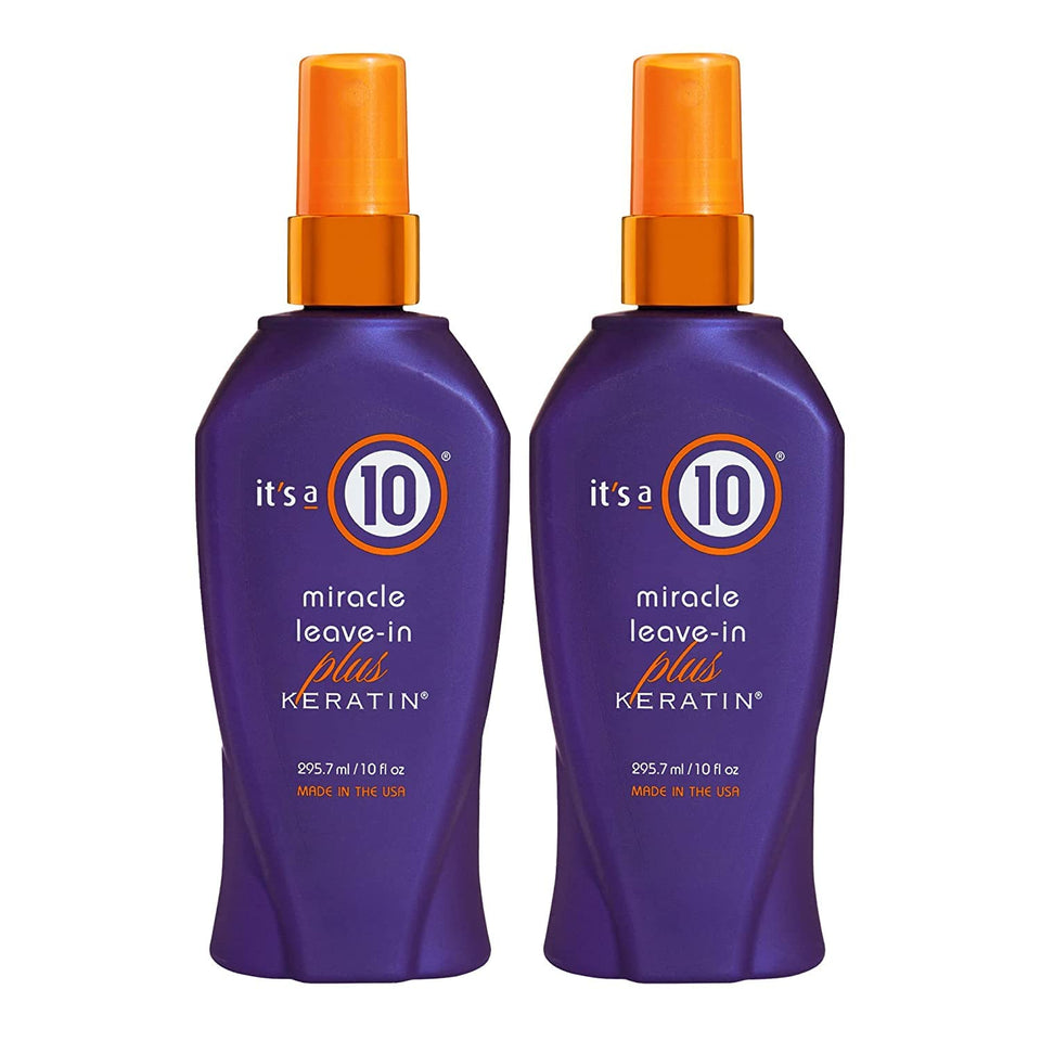 It's a 10 Haircare front packaging showing two 10 fl oz bottles and product benefits