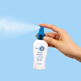 It's A 10 Haircare pump close-up displaying easy dispensing and precise control