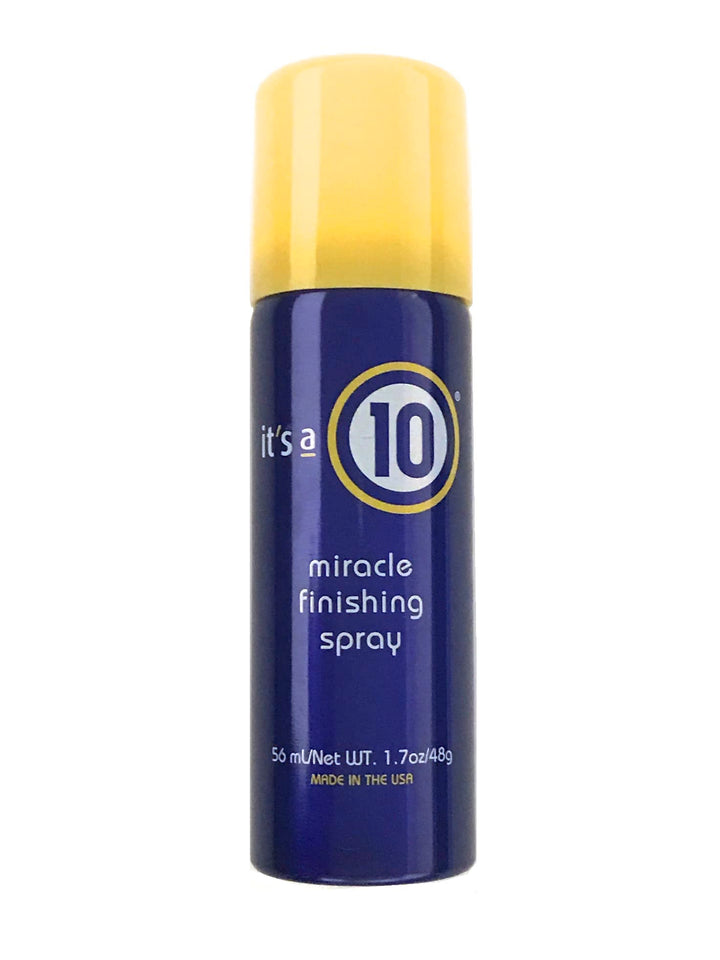 It's A 10 front packaging showing 1.7 oz bottle and brand logo, delivers lightweight shine