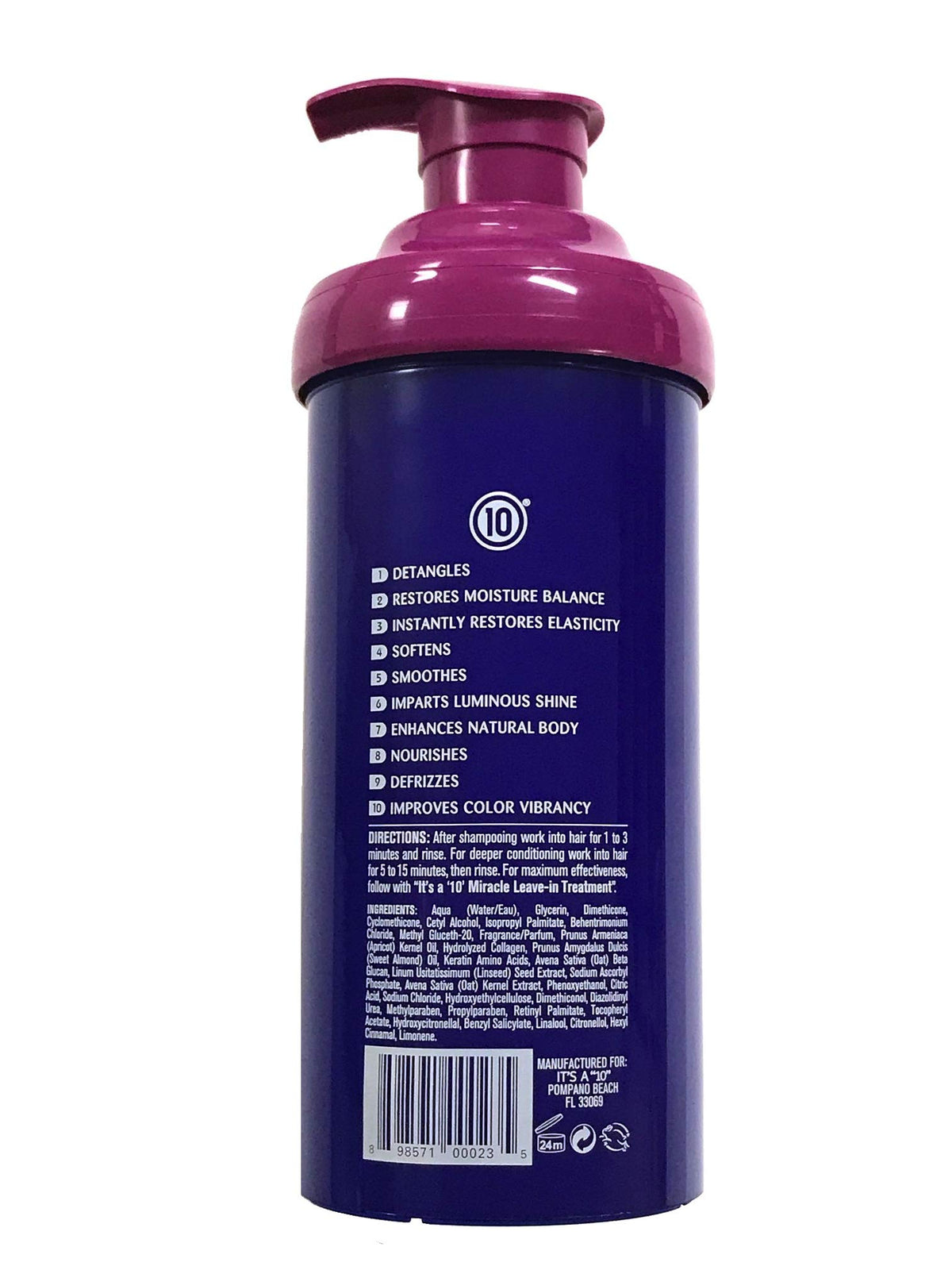It's a 10 Miracle Hair Mask creamy texture close-up demonstrating rich moisture for softer results