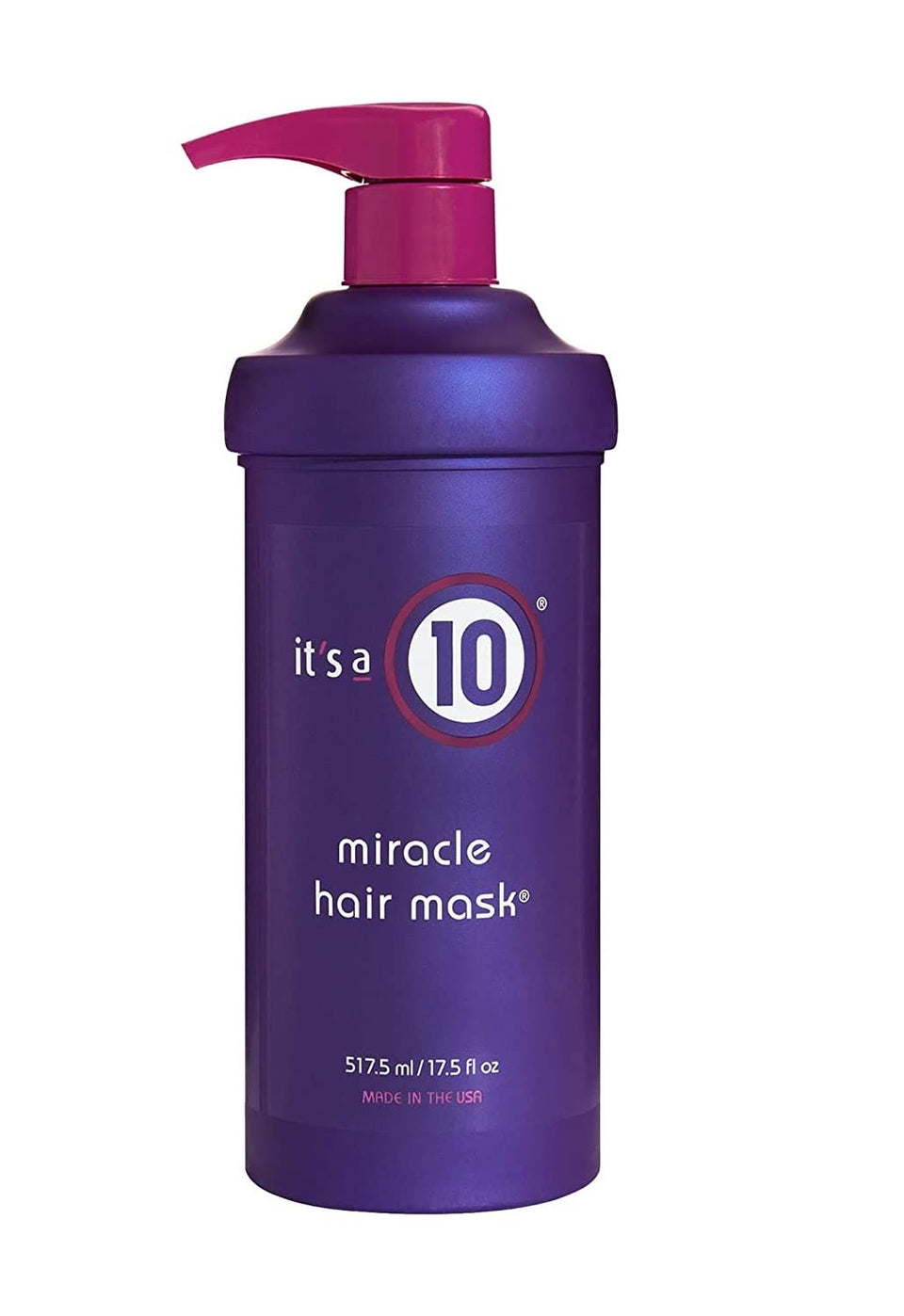 It's a 10 Miracle Hair Mask front jar showing label and size for easy identification and storage benefit