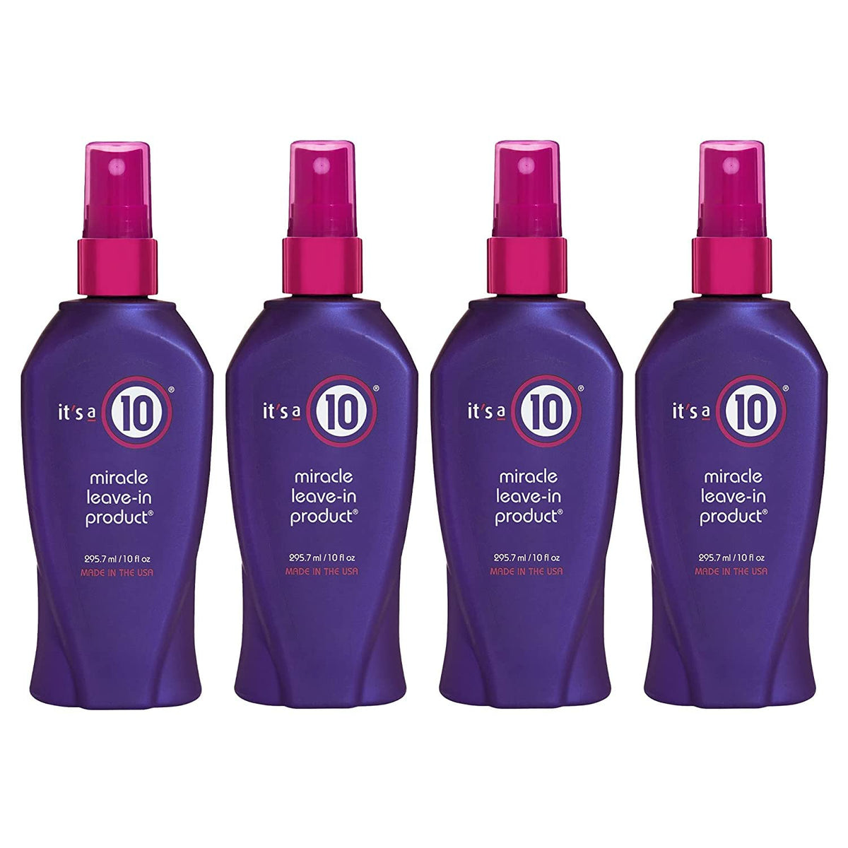 It's a 10 Haircare front bottle view showing branding and benefits for quick selection