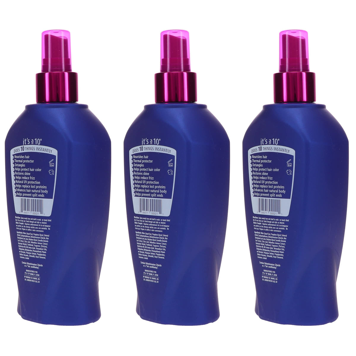 It's a 10 ingredients label close-up highlighting sunflower seed extract and panthenol benefits