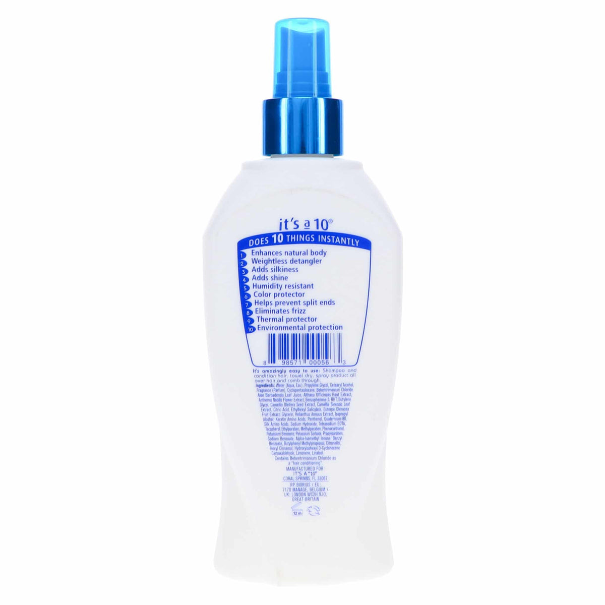 It's a 10 leave-in being applied to damp hair for detangling and heat protection
