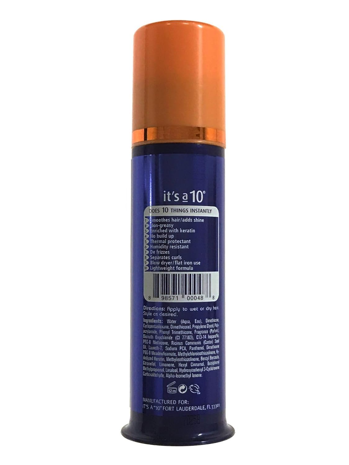 It's a 10 Haircare cream texture close-up highlighting smooth shine and hydration