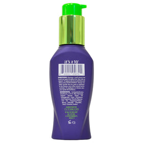It's A 10 pump and label close-up highlighting easy dispensing and ingredient callouts