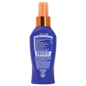 It's a 10 spray application on damp hair, detangles and protects while styling