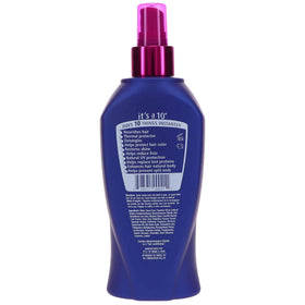 It's a 10 close-up spray on hair highlighting smooth texture and added shine