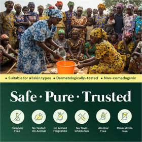 It's Pure Natural label and ingredients list highlighting shea and plantain ash