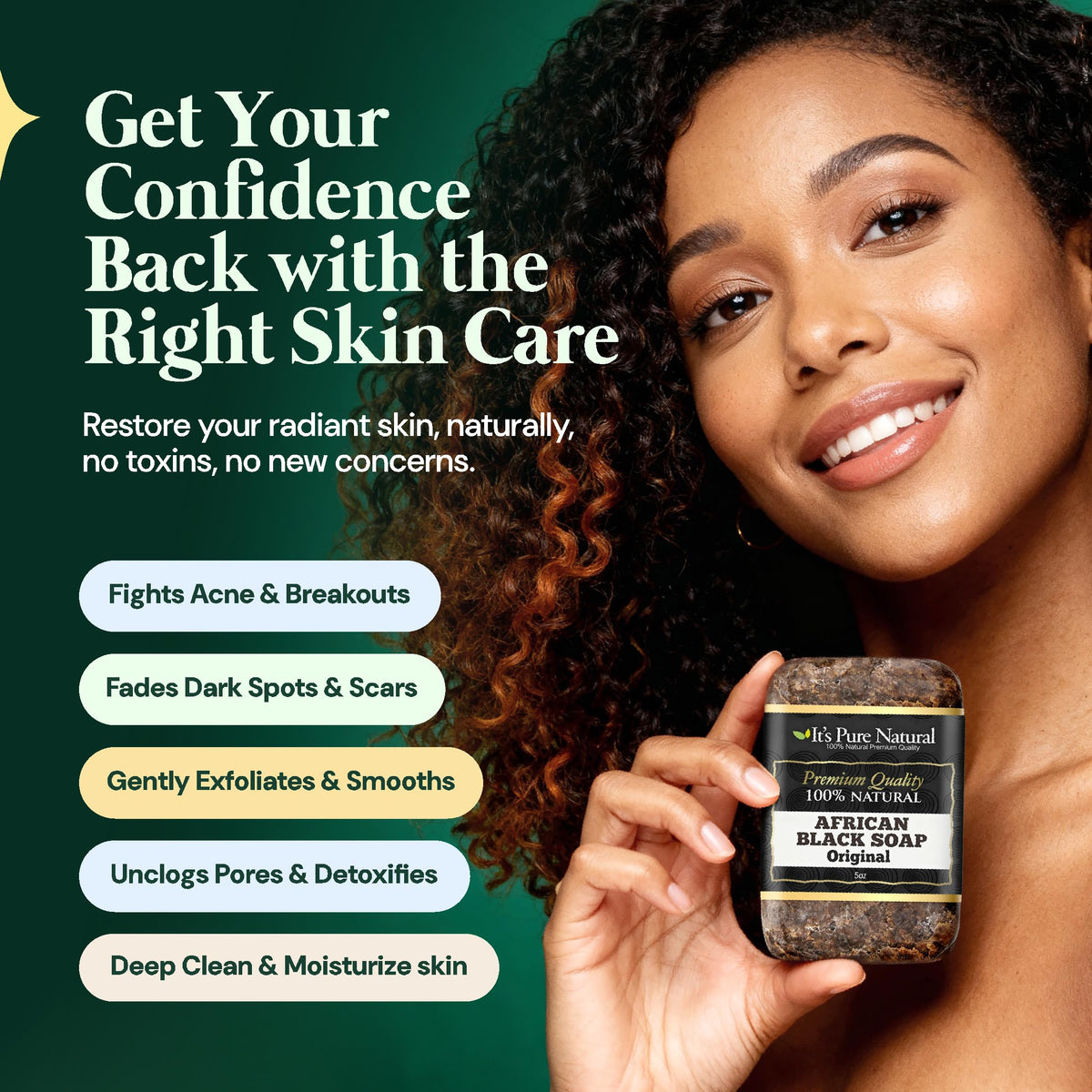 It's Pure Natural lather in hand demonstrating easy foaming and cleansing action