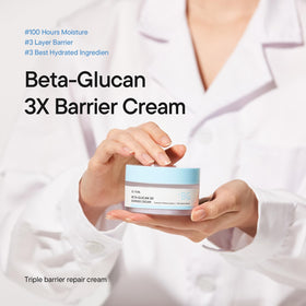 IUNIK cream spread on hand showing lightweight finish and quick absorption