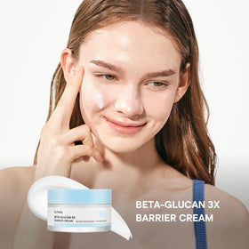 IUNIK ingredient label close-up highlighting Beta-Glucan and barrier actives