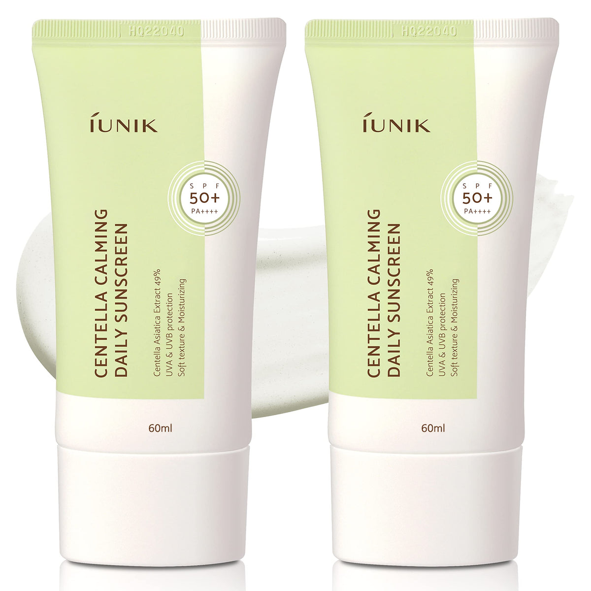 IUNIK front packaging showing SPF 50+ protection and benefits