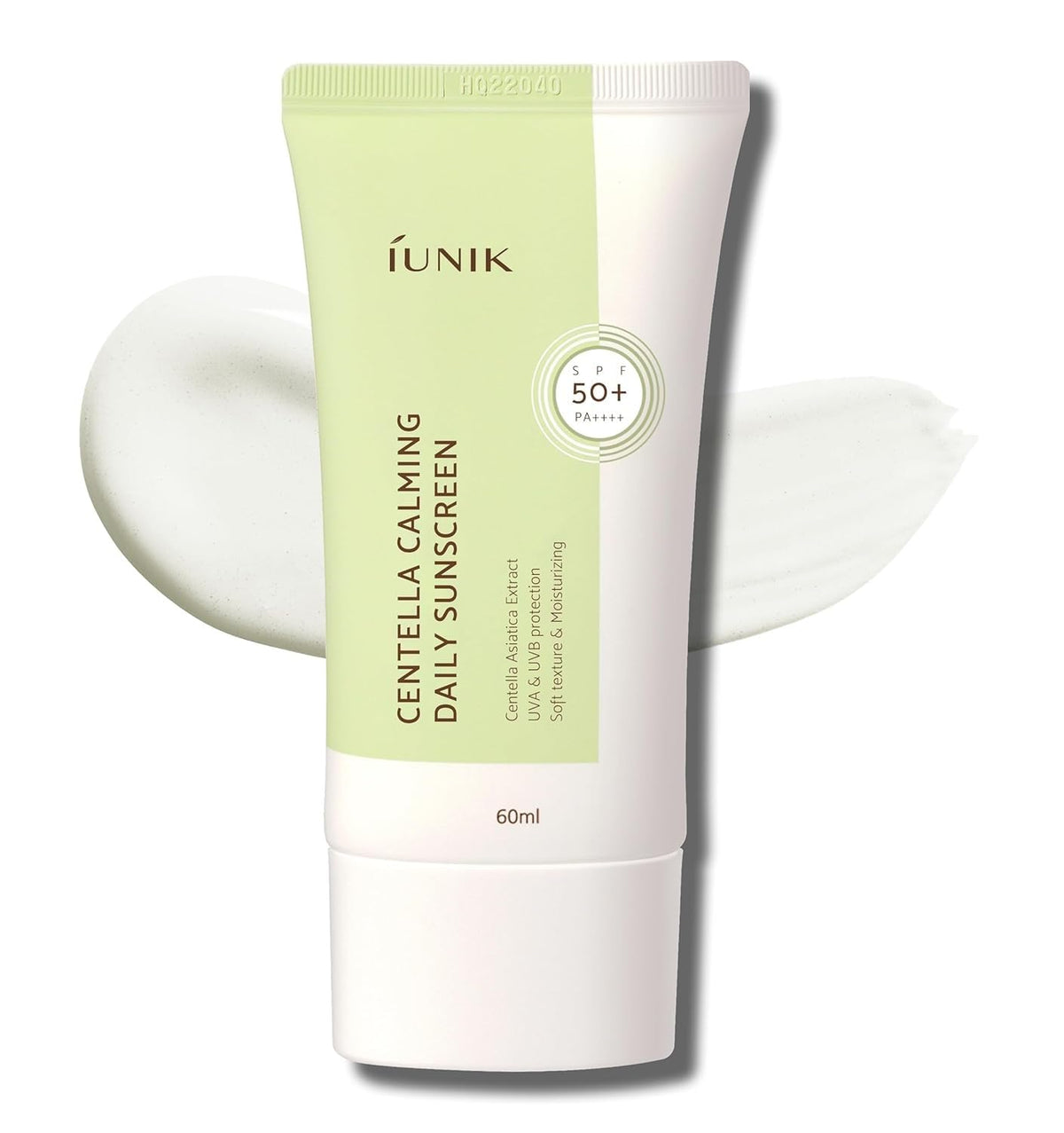 IUNIK front packaging showing SPF50+ protection and product benefits