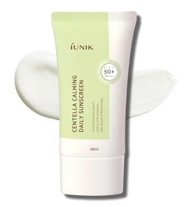 IUNIK front packaging showing SPF50+ protection and product benefits