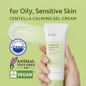 IUNIK close-up gel-cream texture illustrating lightweight hydration