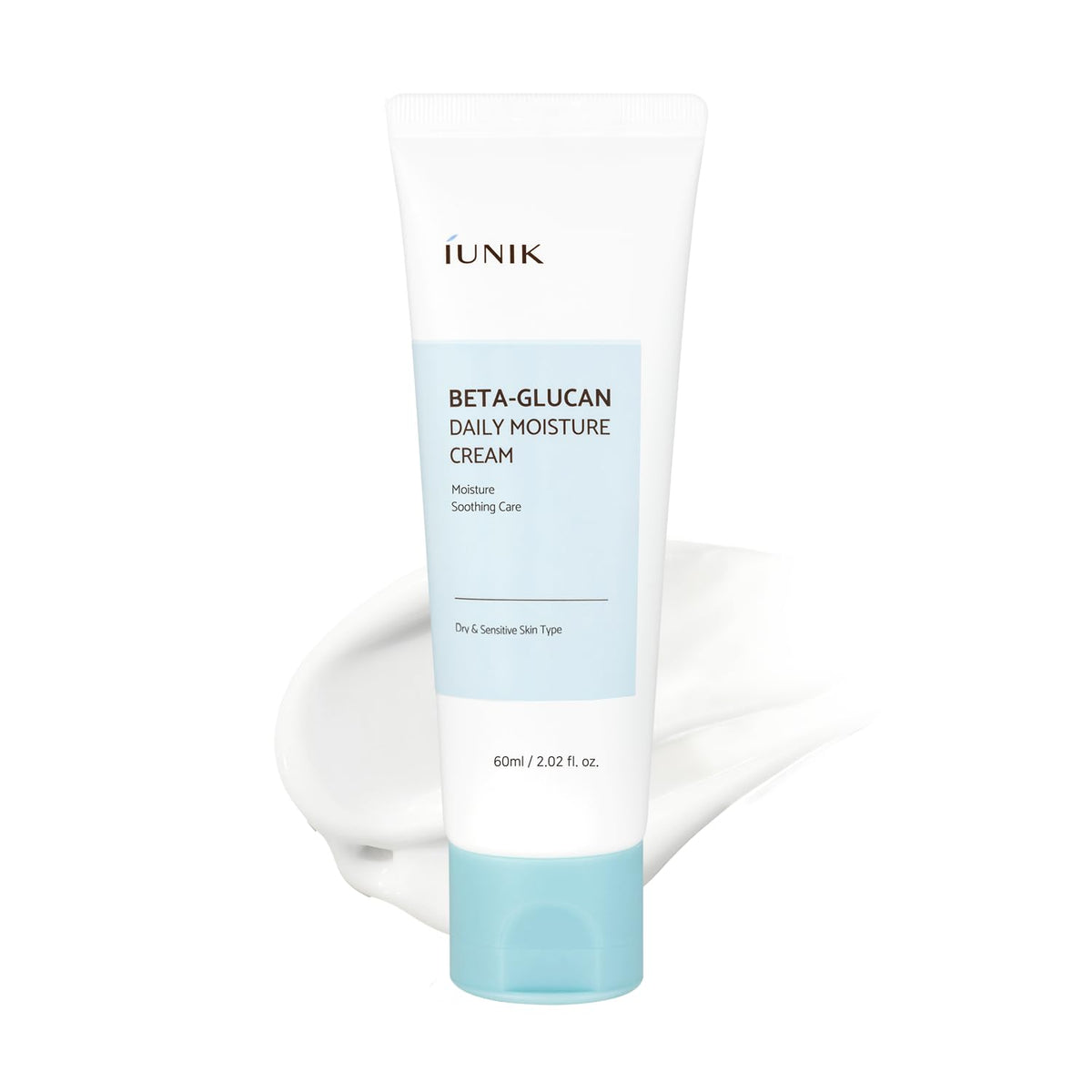 IUNIK front jar 60ml showing label and compact packaging for easy travel