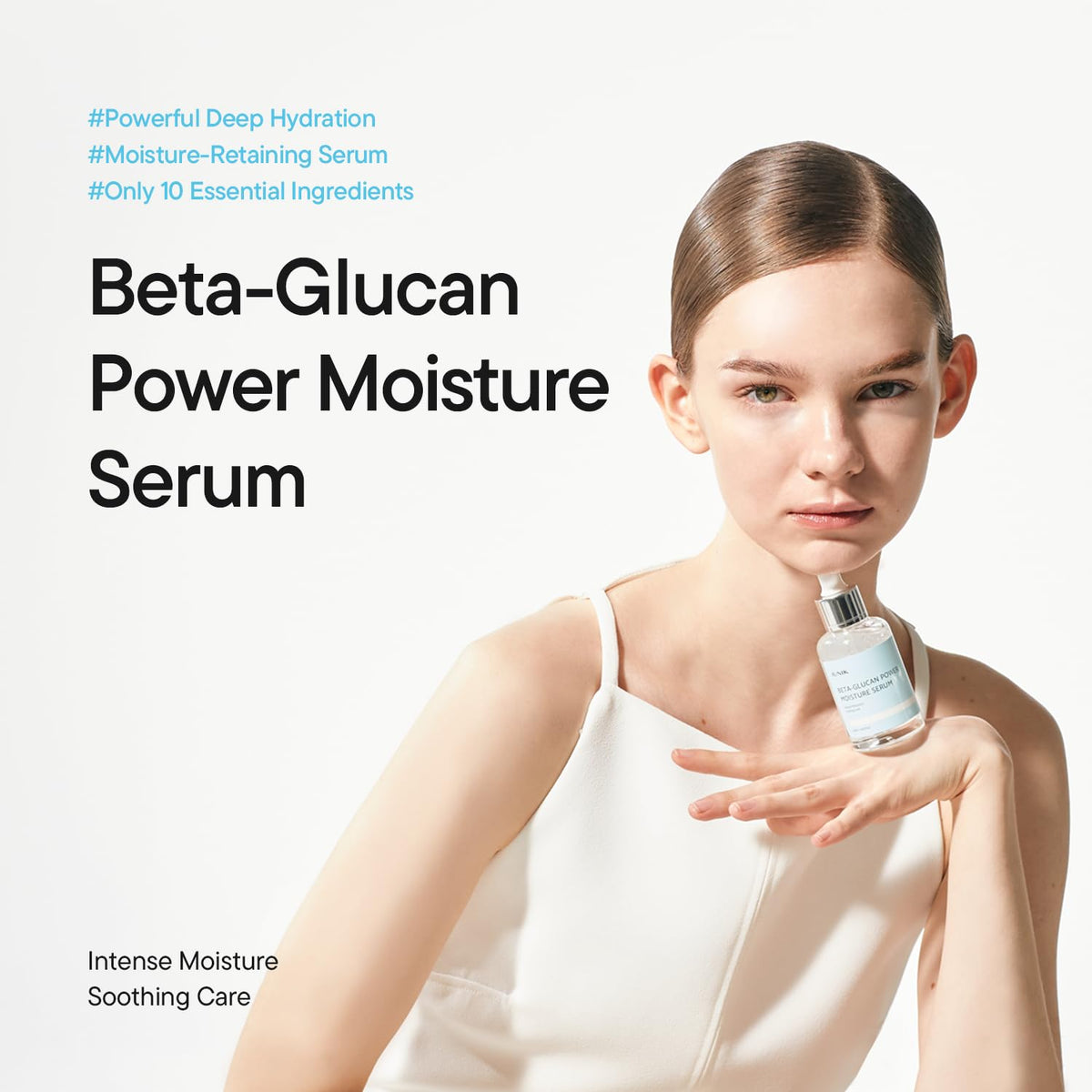 IUNIK gel texture close-up highlighting lightweight quick-absorb benefit