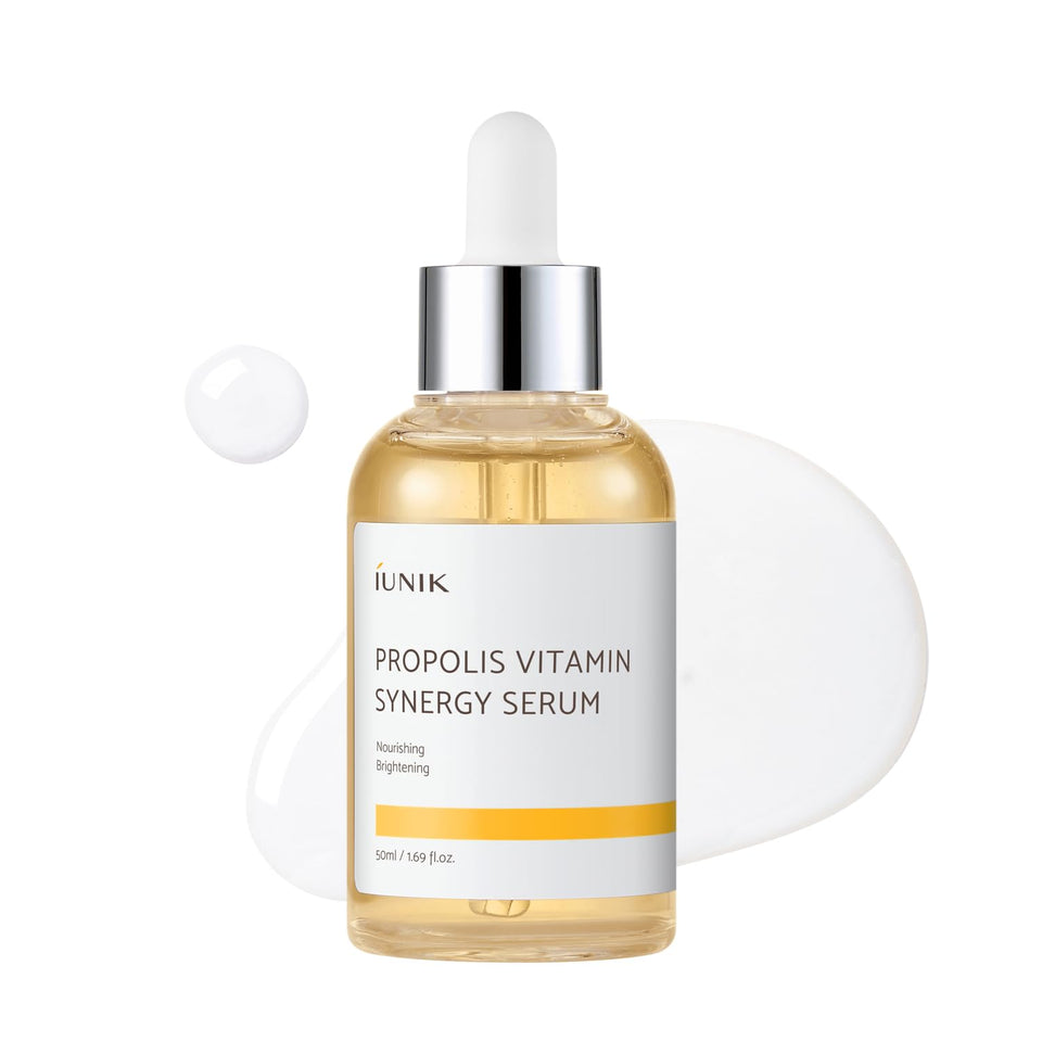 iunik front bottle showing label and 50ml size, clear benefits visible