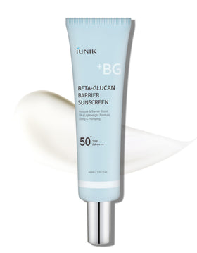 IUNIK front packaging shows product and SPF50+ protection benefit