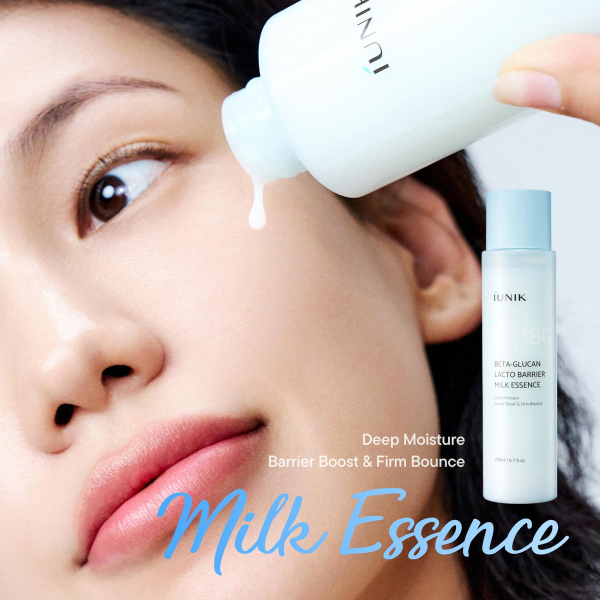 IUNIK toner applied to hand demonstrating lightweight feel