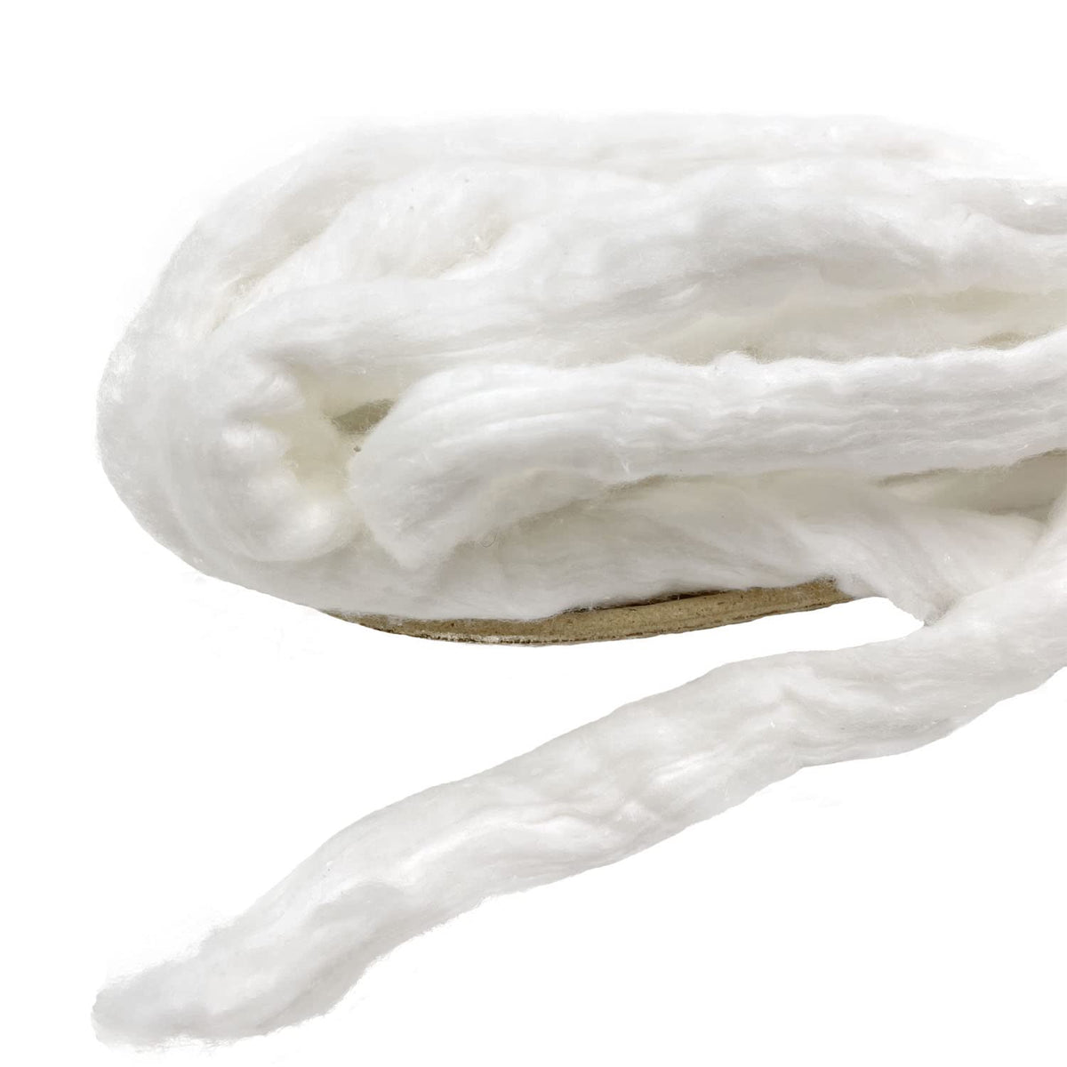 Ivie cotton coil in use during a manicure showing tidy nail prep benefit