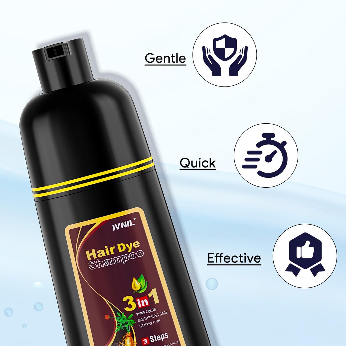 Ivnil 500ml bottle next to hand showing size and multiple application benefit