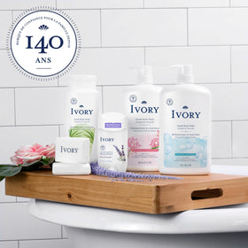 Ivory label and ingredients panel showing dye-free claim