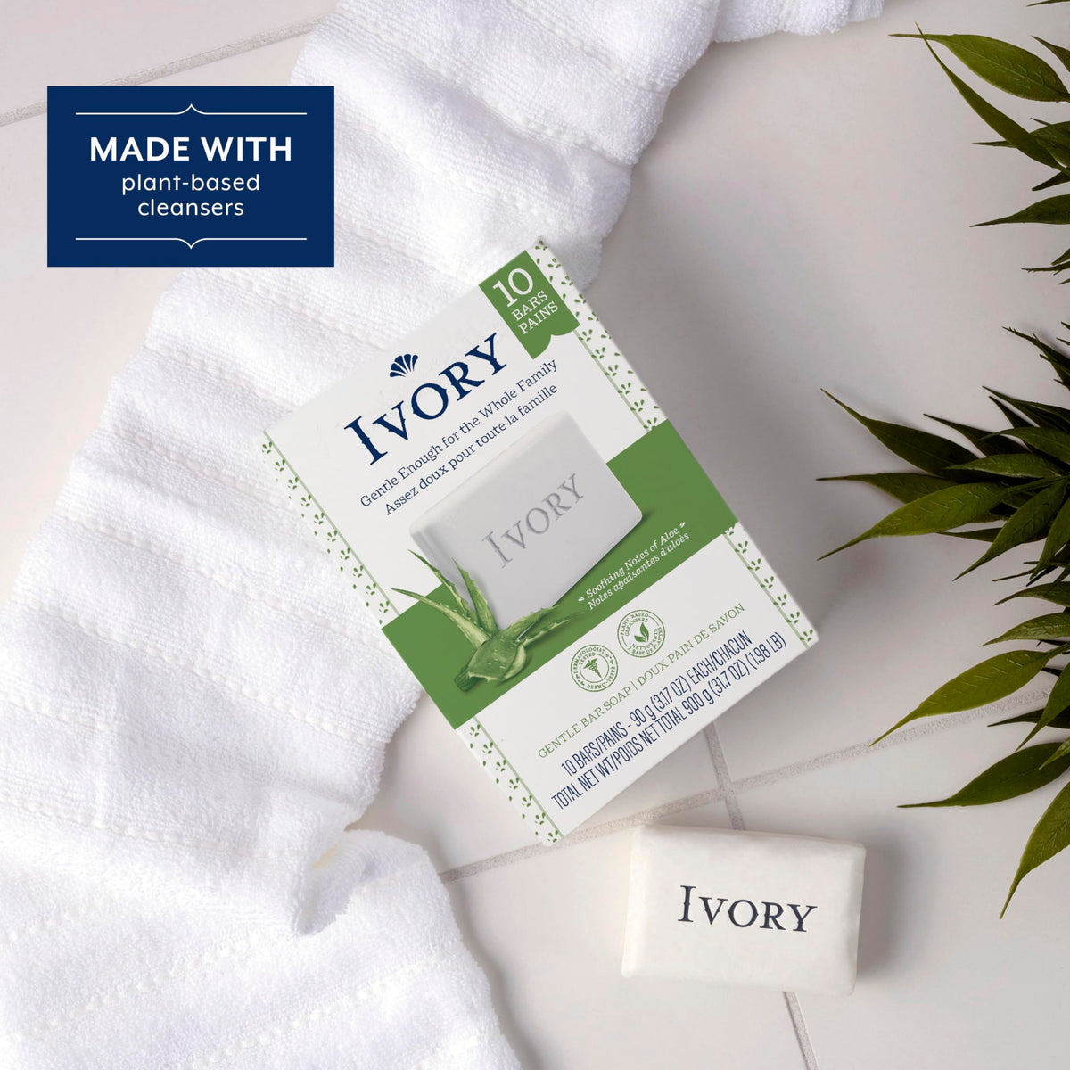 Ivory bar lather texture detail showing rich cleansing foam