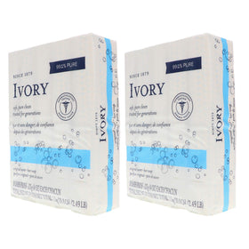 Ivory bar close-up highlighting smooth surface and gentle cleansing benefit