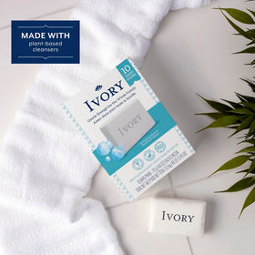Ivory ingredient label close-up showing simple, dye-free formulation