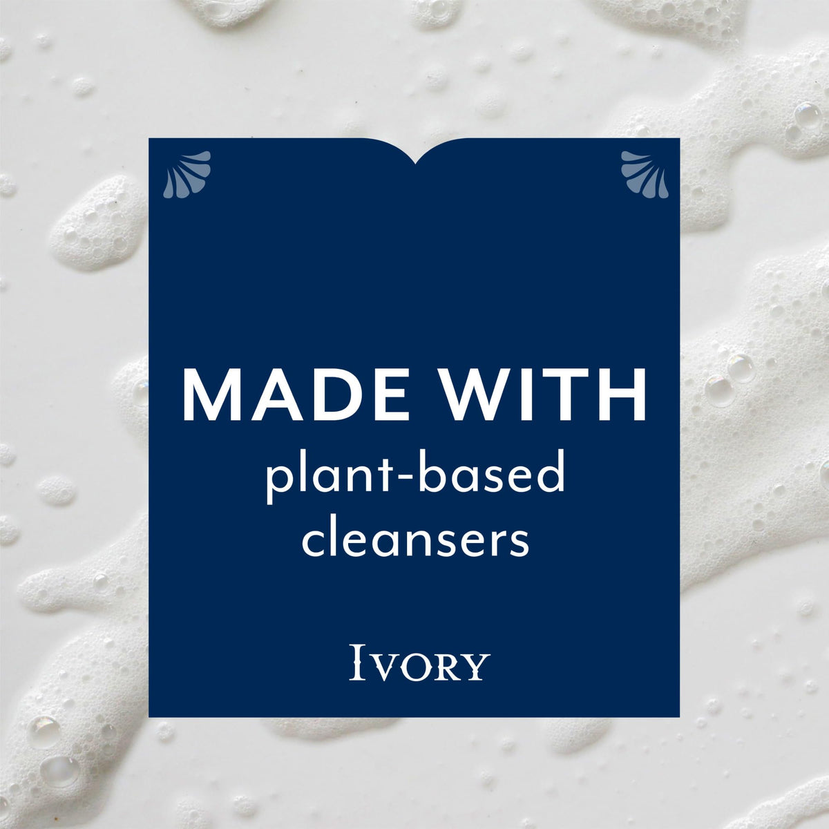 Ivory original foam texture on hand demonstrating creamy lather and effective rinse