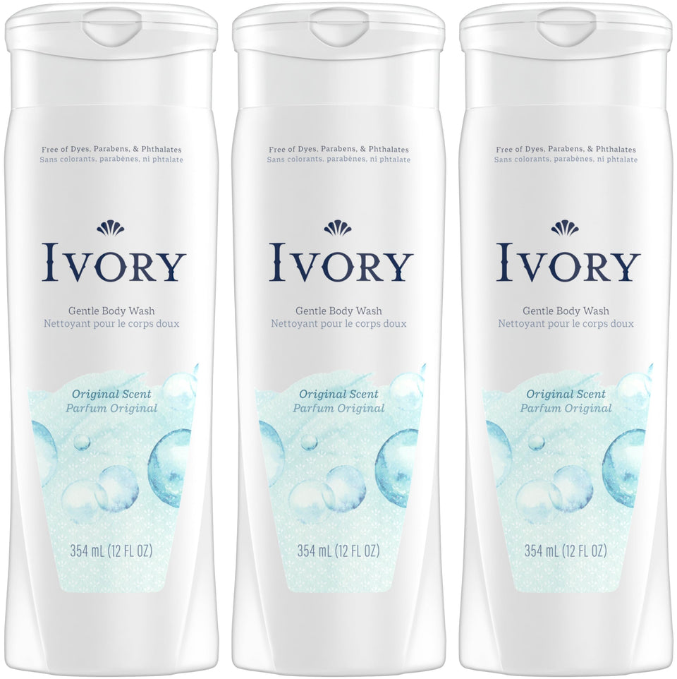 Ivory original front packaging showing 12 oz bottle and recognizable label benefit mild clean
