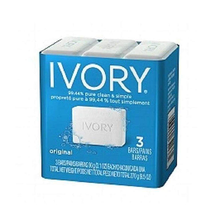 Ivory bar front packaging showing brand and gentle cleansing benefit