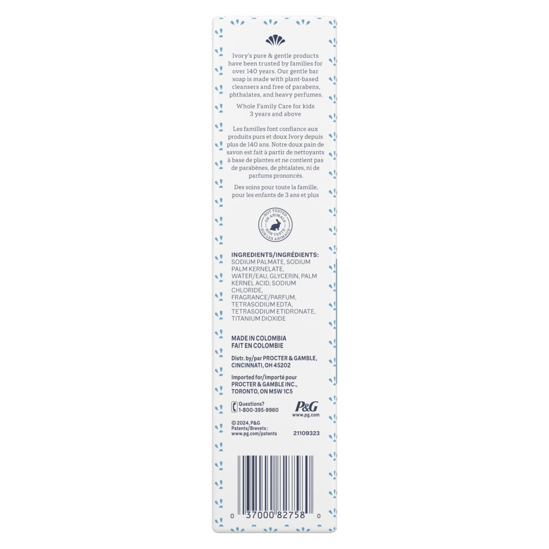 Ivory bar held in hand showing 4-ounce size and portable convenience
