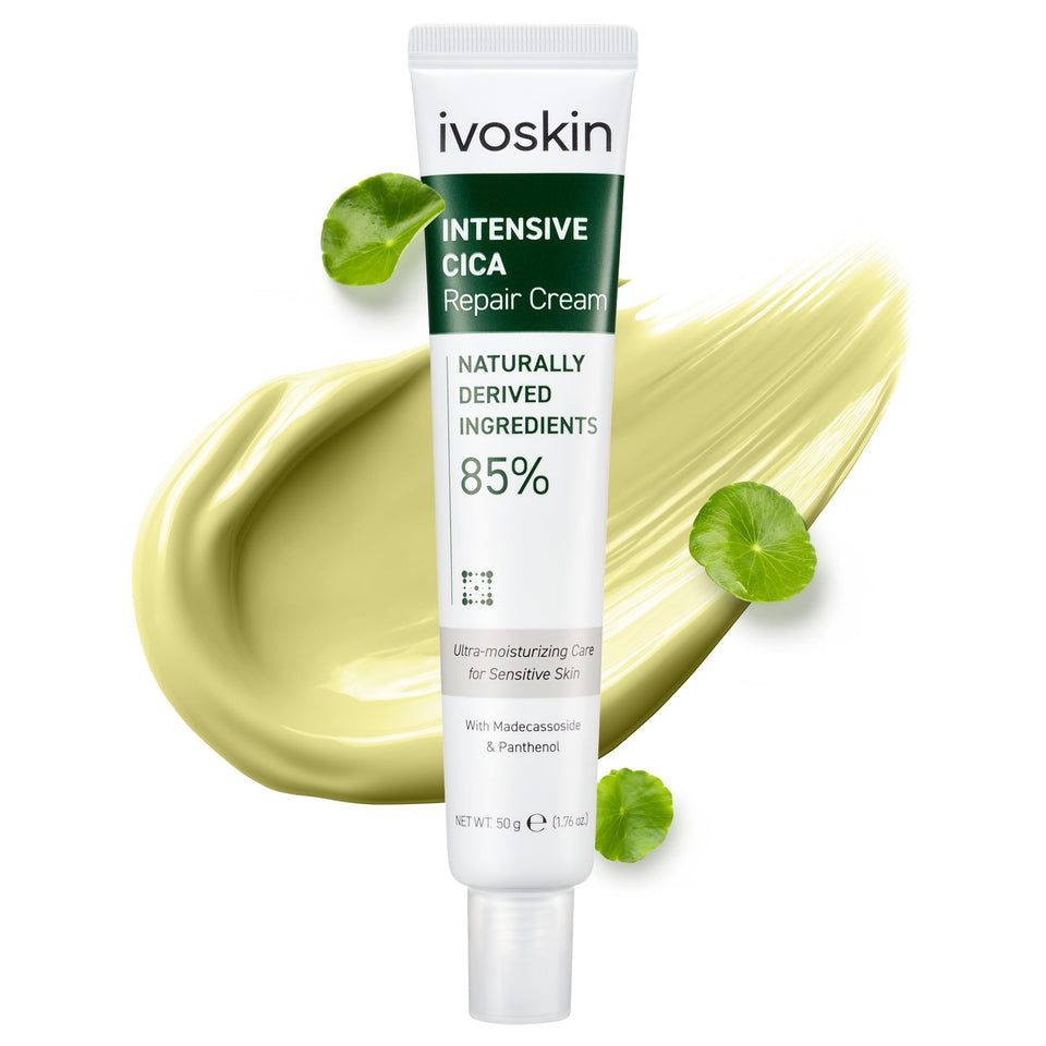 IVOSKIN jar front view showing label and compact packaging, communicates trust