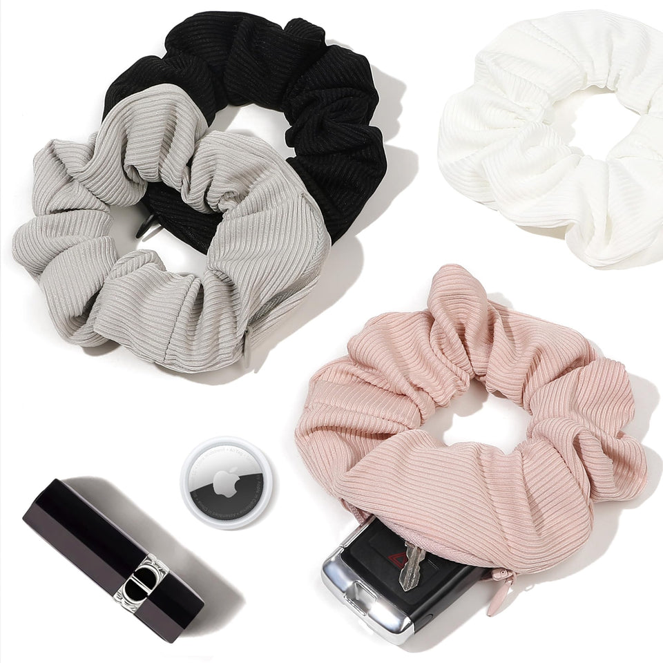 Ivyu front view of packaged pocket scrunchie showing product and color advantage