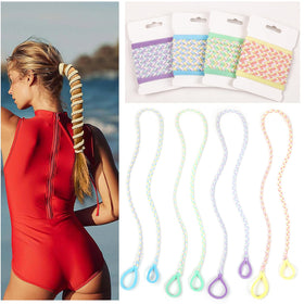 Ivyu front packaging showing four sport hair ties and set benefit
