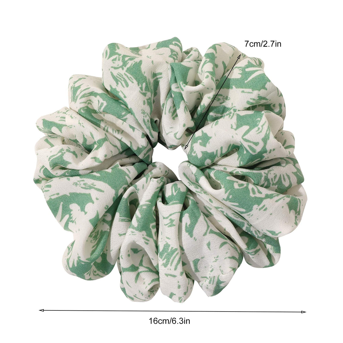 detailed shot of Ivyu scrunchie elastic core demonstrating secure stretch and grip