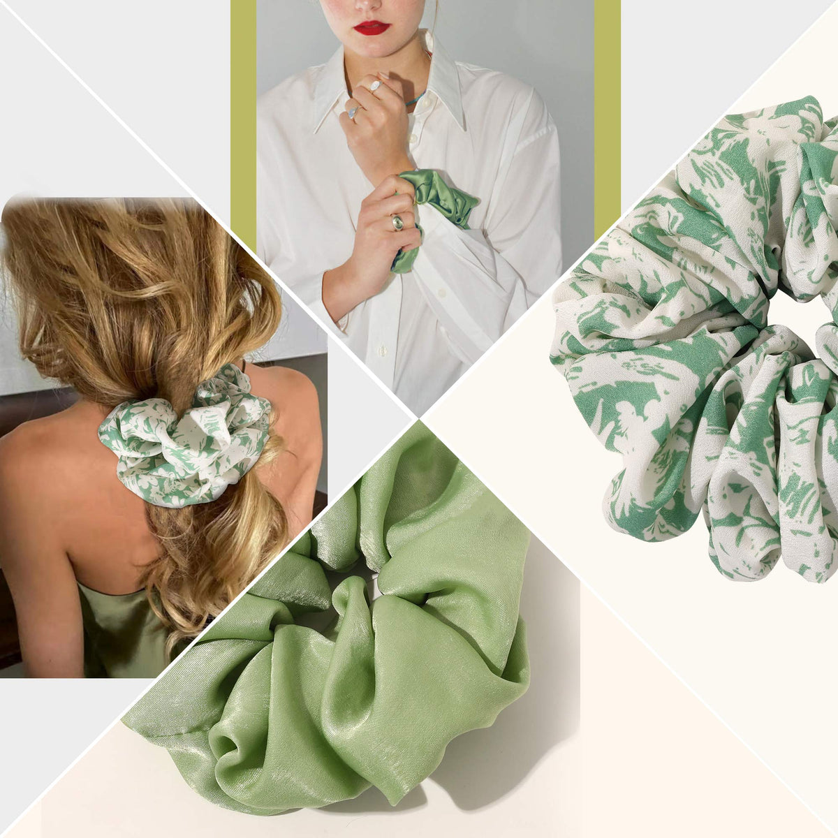 Ivyu scrunchie worn on wrist as accessory and easy-to-carry hair tie