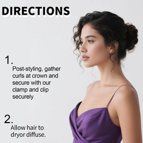 Ivyu clip used during diffusing to boost root volume and set curls