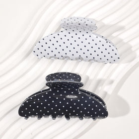Ivyu polka dot clip styled in casual outfit for versatile fashion